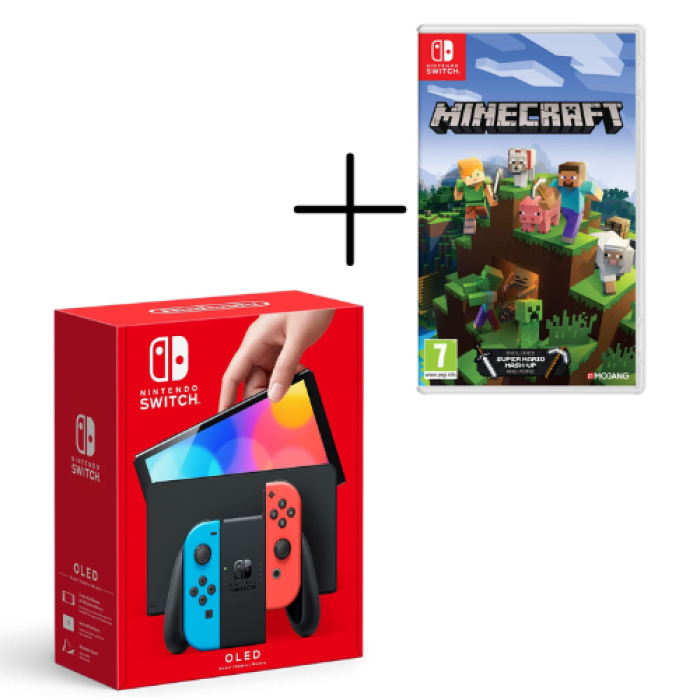 Buy Nintendo Switch OLED Console Neon Blue & Red Joy Con +